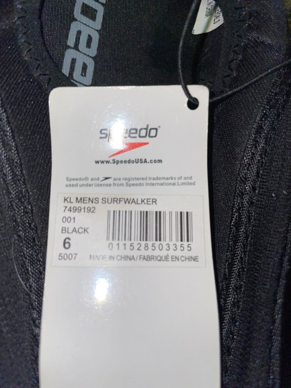 Speedo Surfwalker Water Shoes Mens Size 6 Black Slip On Beach Swim 7499192 NWT - Picture 7 of 16